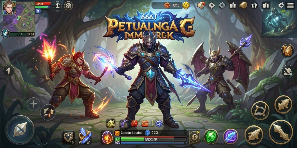 Screenshot gameplay 666J menampilkan pertempuran seru dan lingkungan yang memukau.