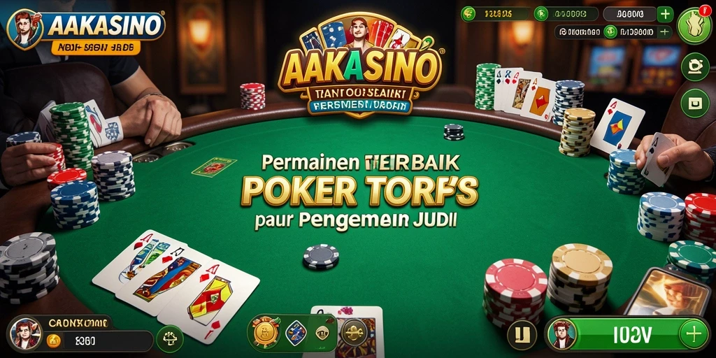 Tampilan gameplay AAKASINO dengan keseruan permainan poker.