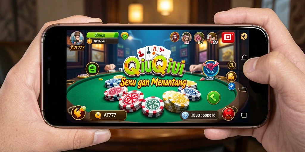Screenshot AT777 menampilkan momen seru saat bermain QiuQiu.