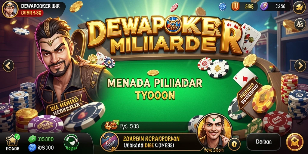 Screenshot gameplay DEWAPOKER dengan grafis menawan.