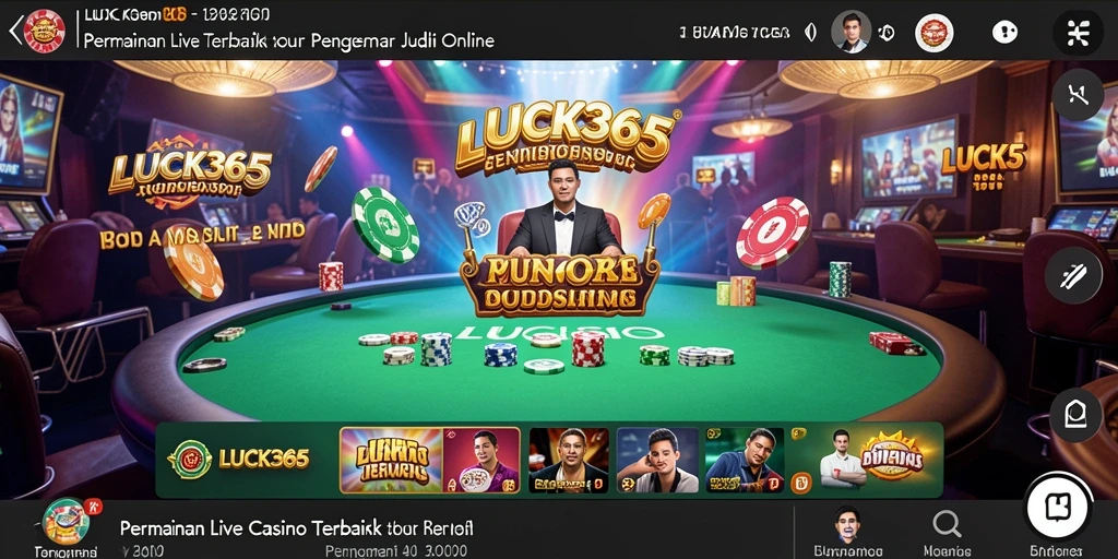 Tampilan gameplay LUCK365 yang mengasyikkan dengan dealer langsung.