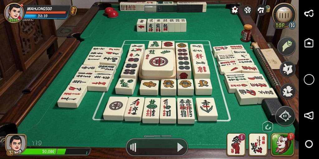 Tampilan gameplay <strong>MAHJONG500</strong> yang menyenangkan dan sederhana.