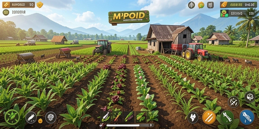 Tangkapan layar MPOID menunjukkan aktivitas berkebun yang menarik dan penuh warna.