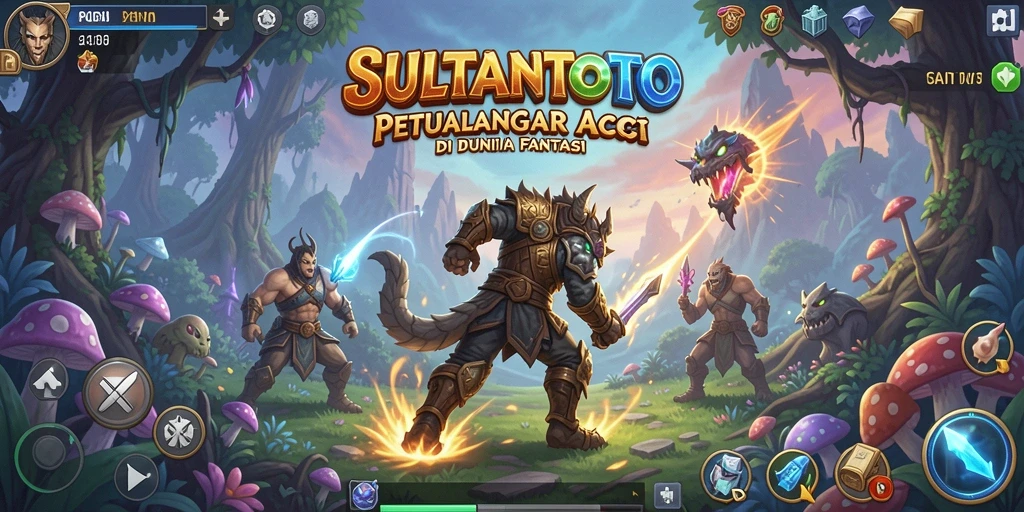Screenshot gameplay SULTANTOTO menampilkan aksi karakter yang mendebarkan.