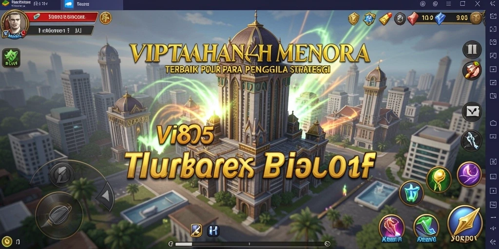 Tampilan aksi seru dalam gameplay pertahanan menara di VIP805.