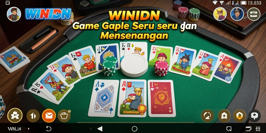 Tampilan aksi seru gameplay Gaple di WINIDN.